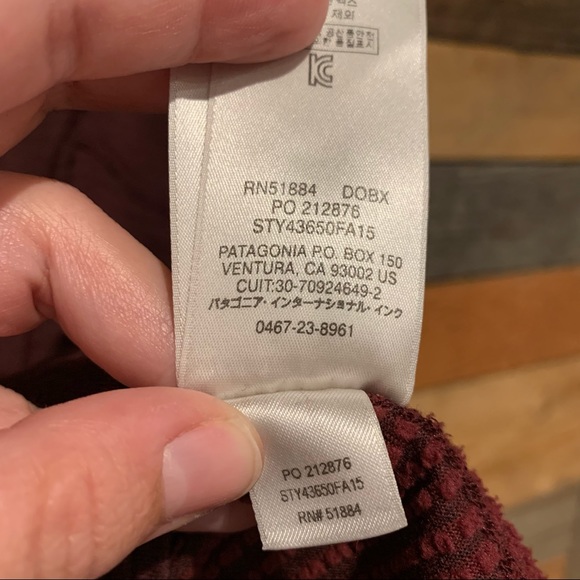 Patagonia Capilene® Midweight Crew Base Layer Long Sleeve Maroon Size S - Picture 13 of 13